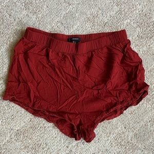 Deep Red Shorts